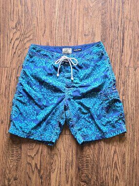 J Crew Men's The Original Longboard Shorts GUC - Men's Size 31 - Blue Floral